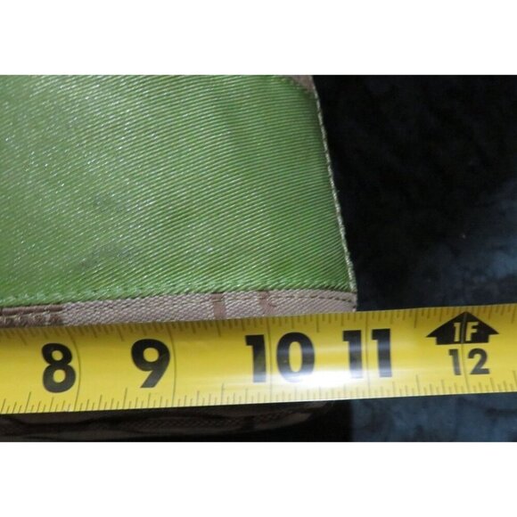 Coach 2009 Soho Signature C Jacquard Hobo Shoulder Bag Khaki Green Stripe 13674 - Picture 13 of 15